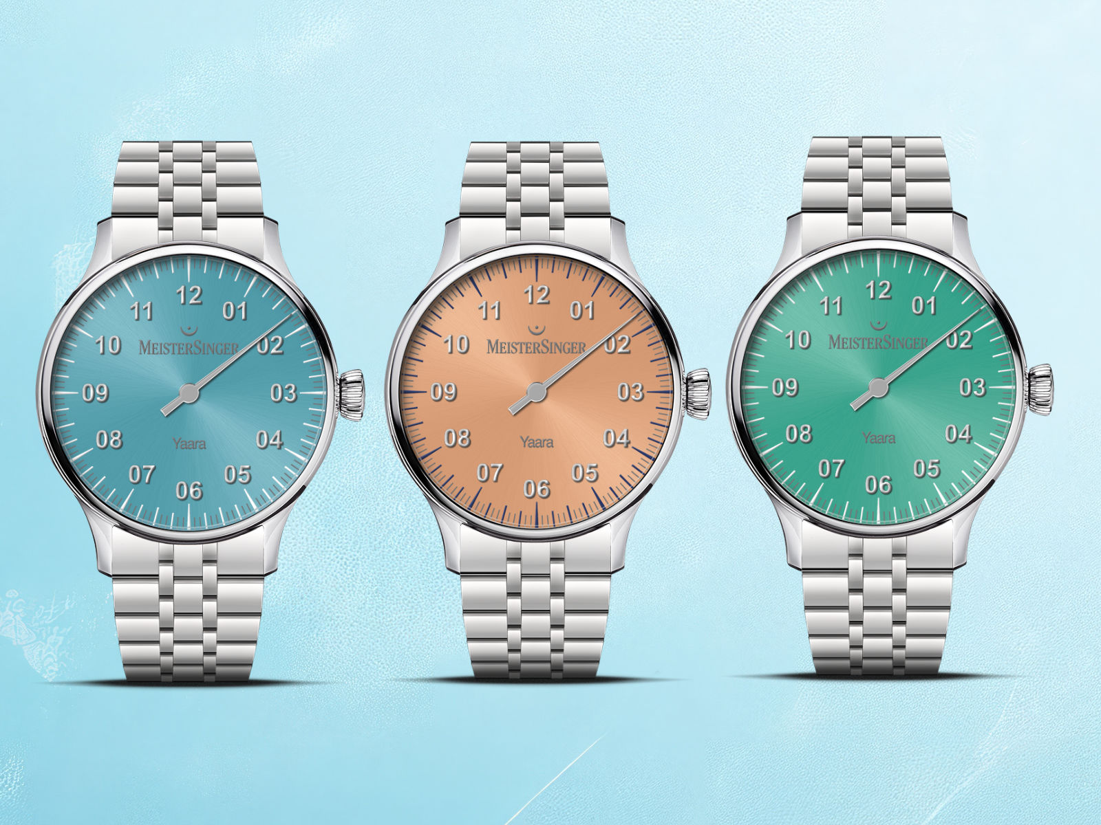 MeisterSinger Yaara Ice Blue Silver Watch YA914S Image 2