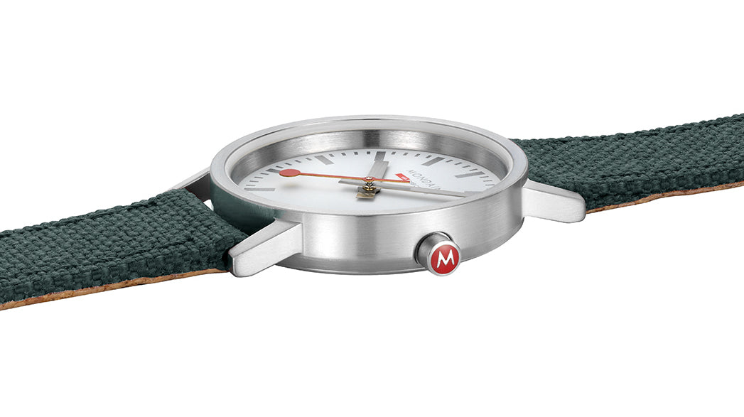 Mondaine Classic Park Green Textile Watch A658.30323.17SBS Image 4