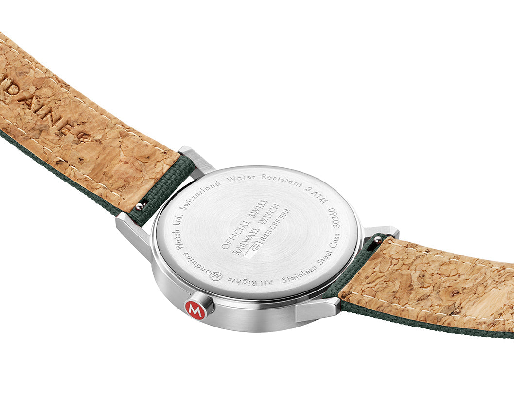 Mondaine Classic Park Green Textile Watch A660.30360.17SBS Image 3