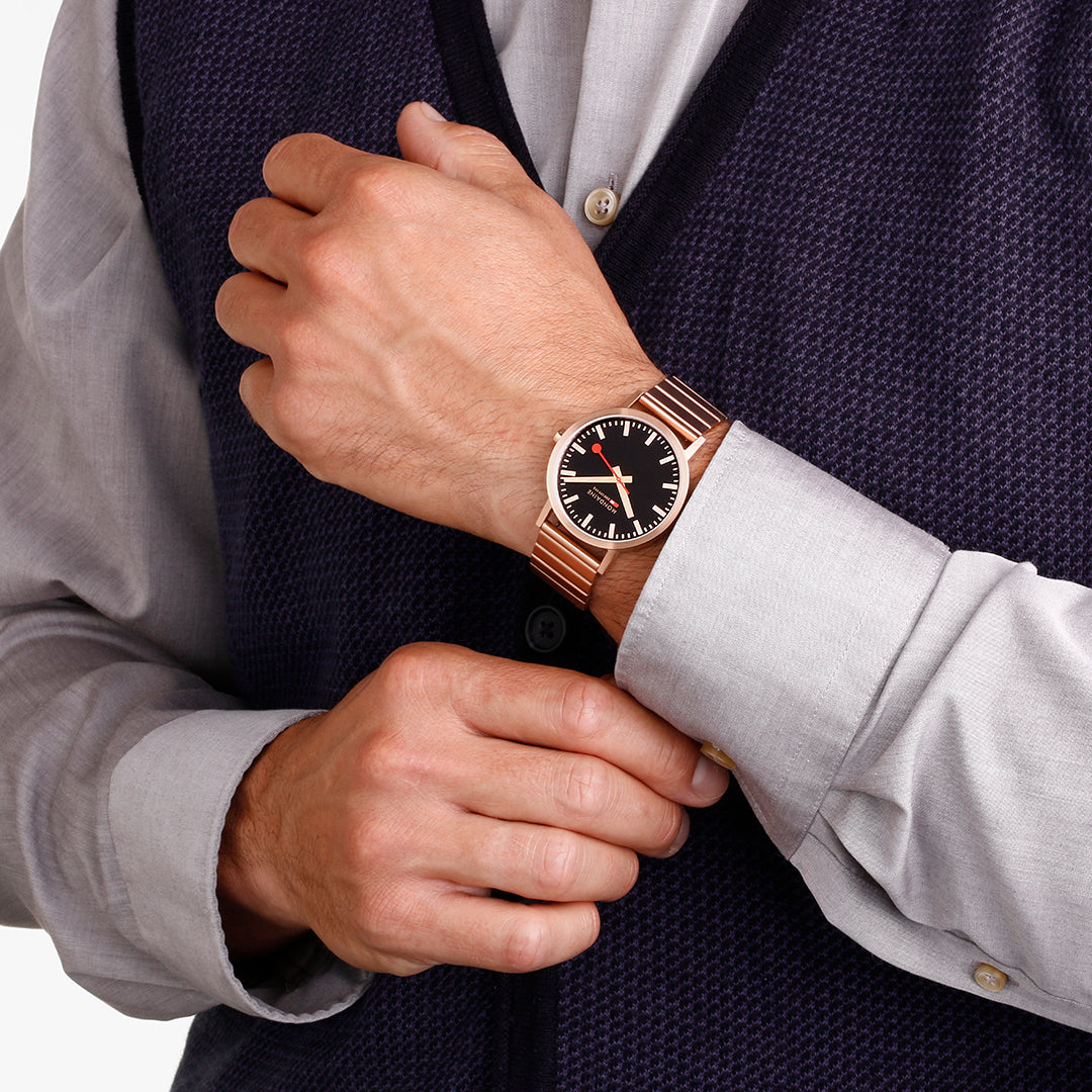 Mondaine Classic Rose Gold Watch MDN-382 Image 7