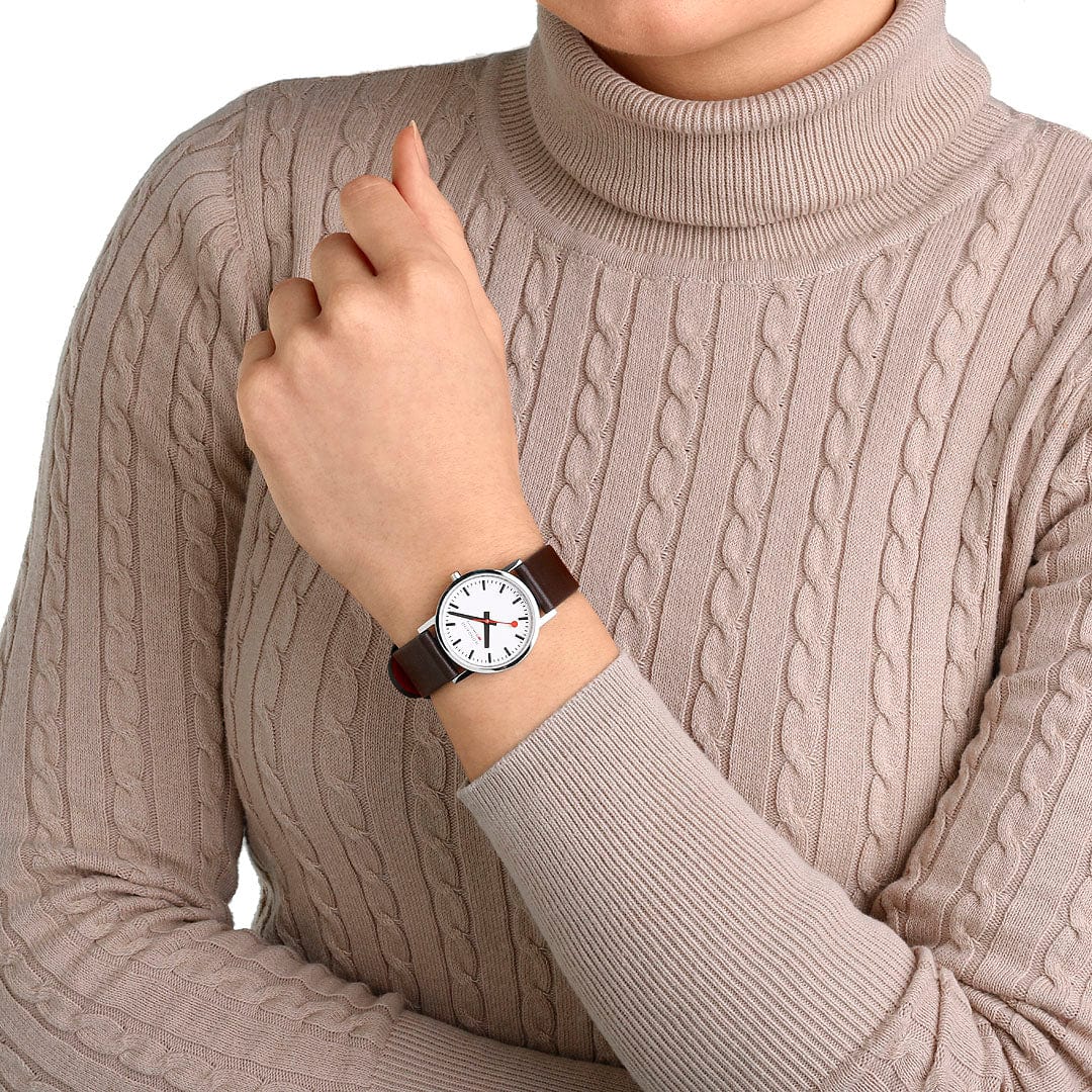 Mondaine Classic Vegan Grape Leather Watch A658.30323.11SBGV Image 3