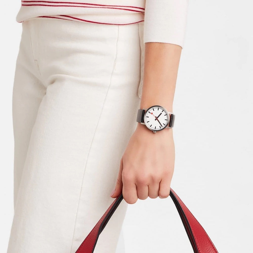 Mondaine Classic Vegan Pure Grape Leather Watch A660.30360.16OMV Image 3