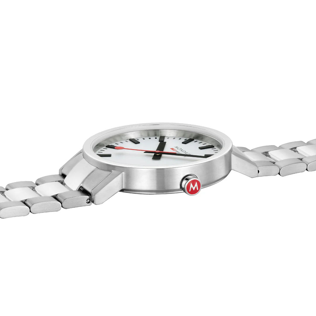 Mondaine Classic White Mens Watch MDN-487 Image 3