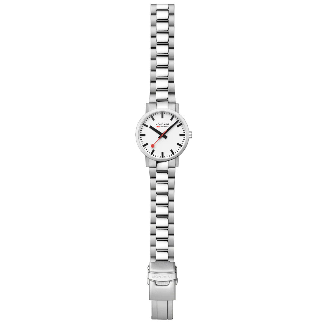 Mondaine Classic White Mens Watch MDN-487 Image 4