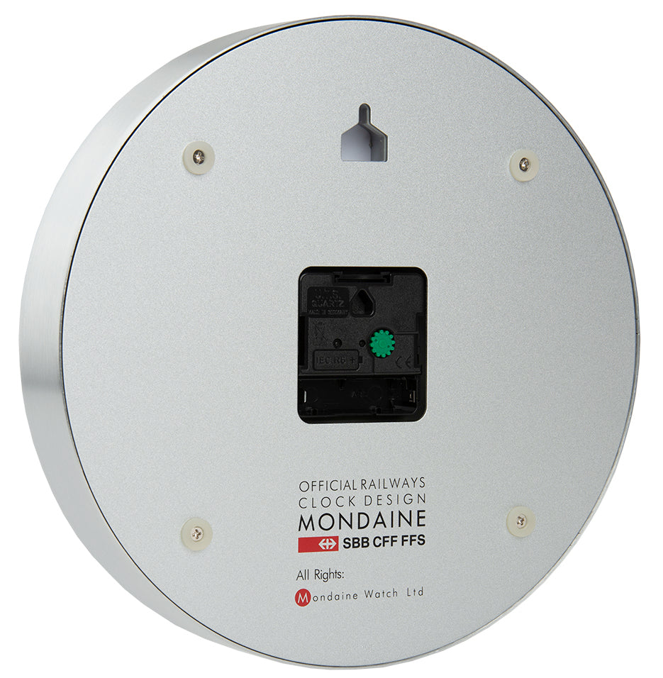 Mondaine Clock Pure Edition Aluminium Brushed Silver D A990.CLOCK.17SBV Image 2
