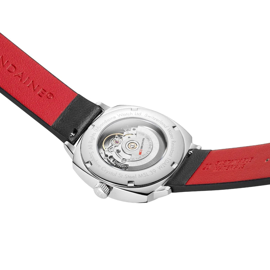 Mondaine Cushion Automatic White Watch MDN-500 Image 4