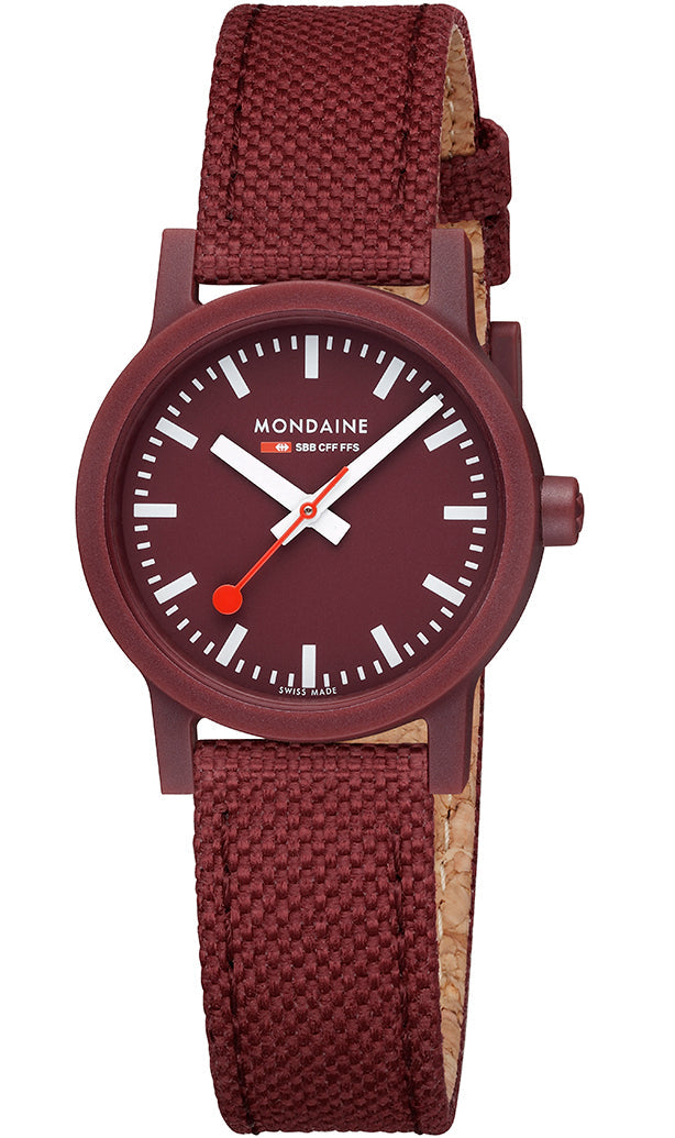 Mondaine Essence Dark Cherry Textile Watch MS1.32130.LC Image 1
