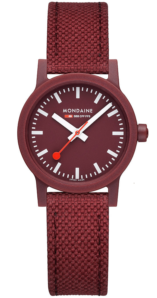Mondaine Essence Dark Cherry Textile Watch MS1.32130.LC Image 2