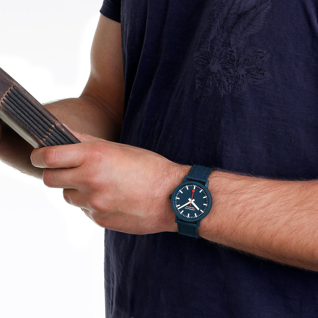 Mondaine Essence Deep Ocean Blue Textile Watch MS1.41140.LD Image 8