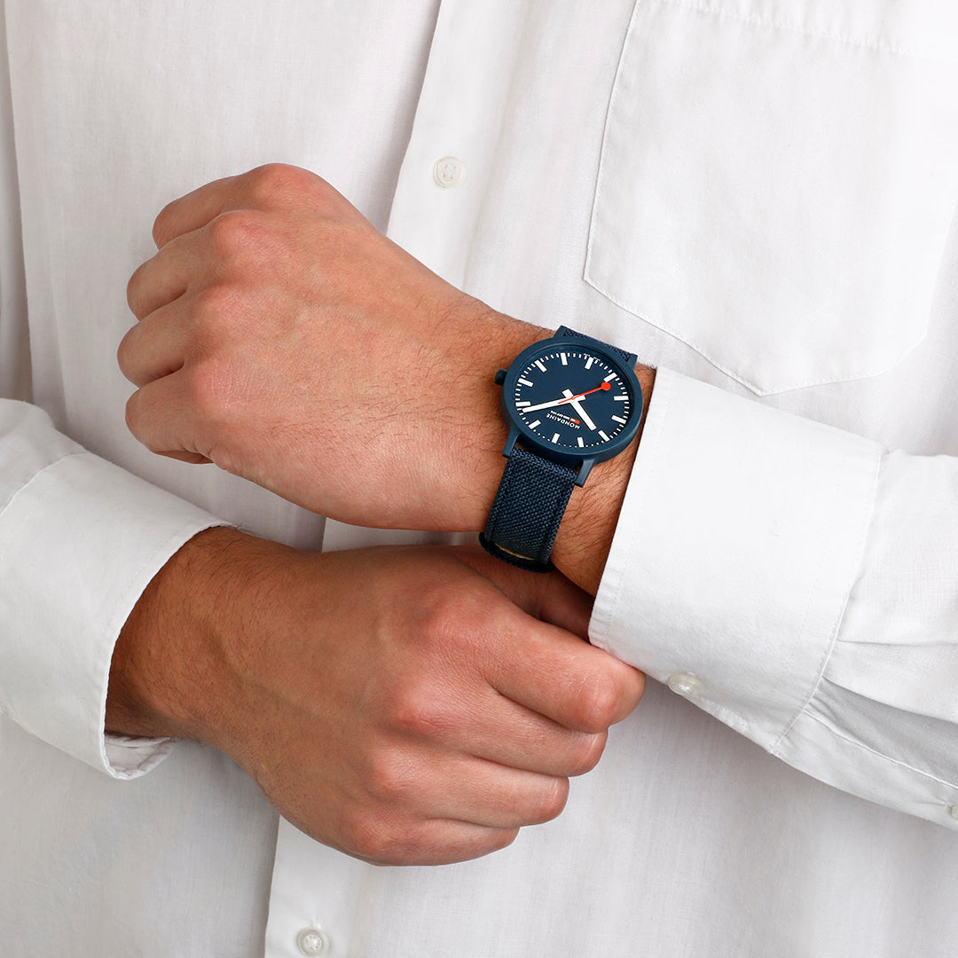 Mondaine Essence Deep Ocean Blue Textile Watch MS1.41140.LD Image 9