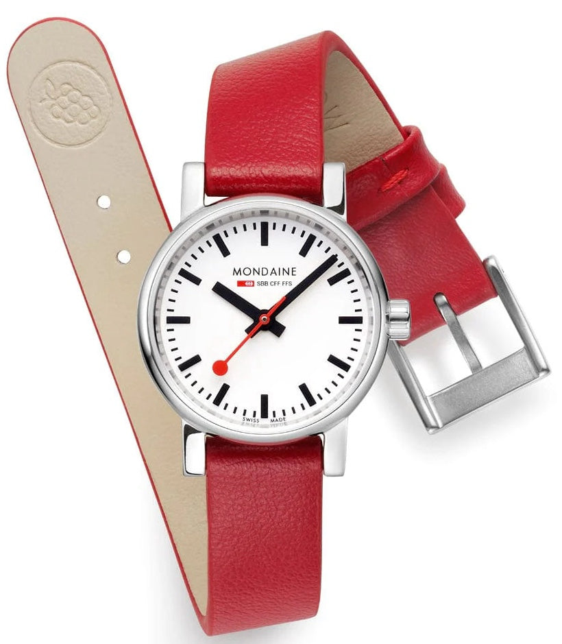 Mondaine Evo2 26mm Grape Leather Watch MSE.26110.LCV Image 3