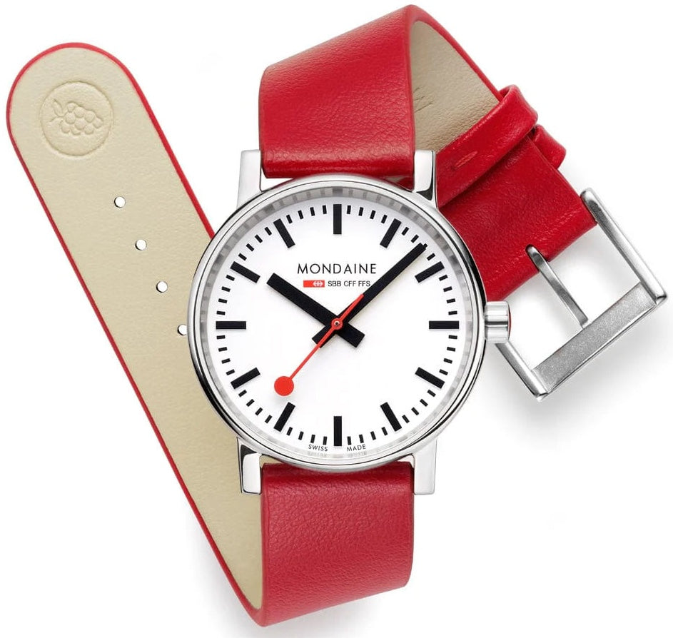 Mondaine Evo2 35 mm Grape Leather Watch MSE.35110.LCV Image 2