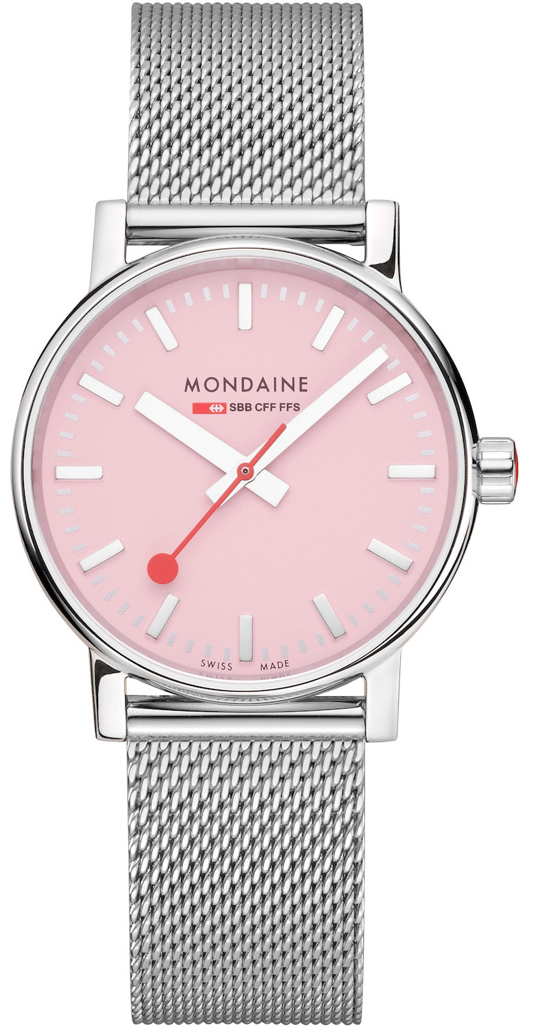 Mondaine Evo2 Sunrise 35mm Pink Watch MSE.35130.SM Image 4