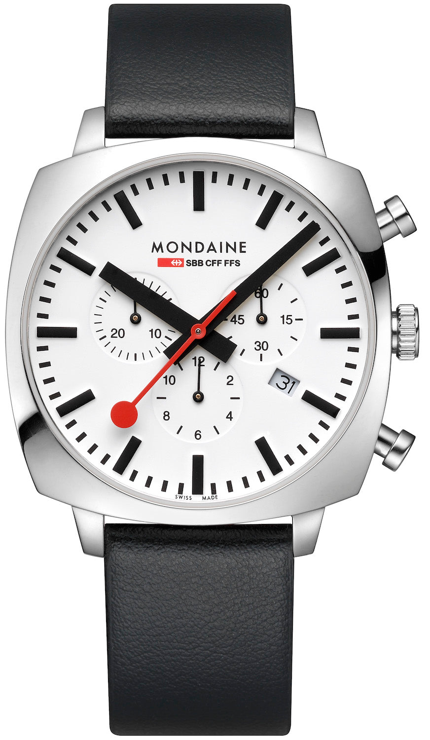Mondaine Official Swiss Railways Cushion Set Watch MSL.41410.LBV.SET Image 7