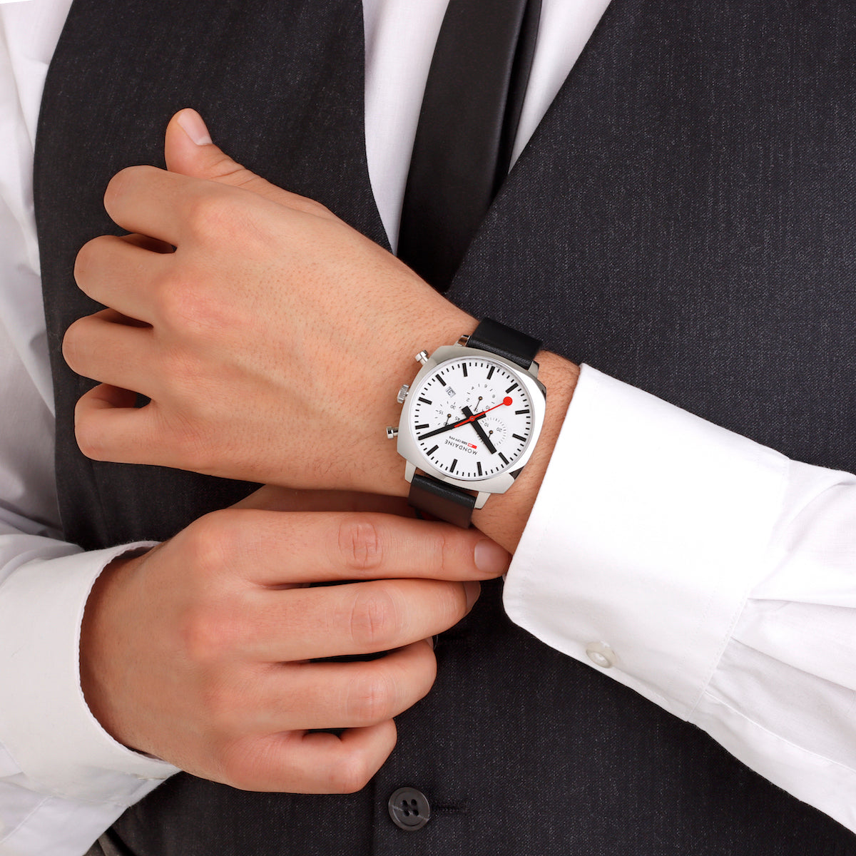 Mondaine Official Swiss Railways Cushion Set Watch MSL.41410.LBV.SET Image 8