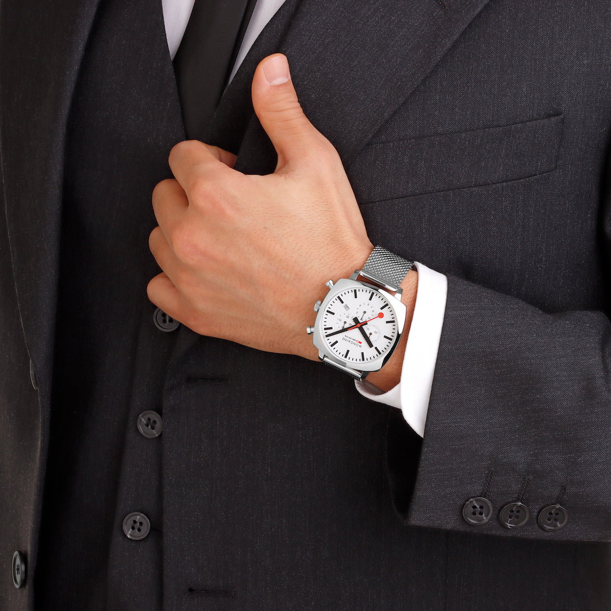 Mondaine Official Swiss Railways Cushion Set Watch MSL.41410.LBV.SET Image 9