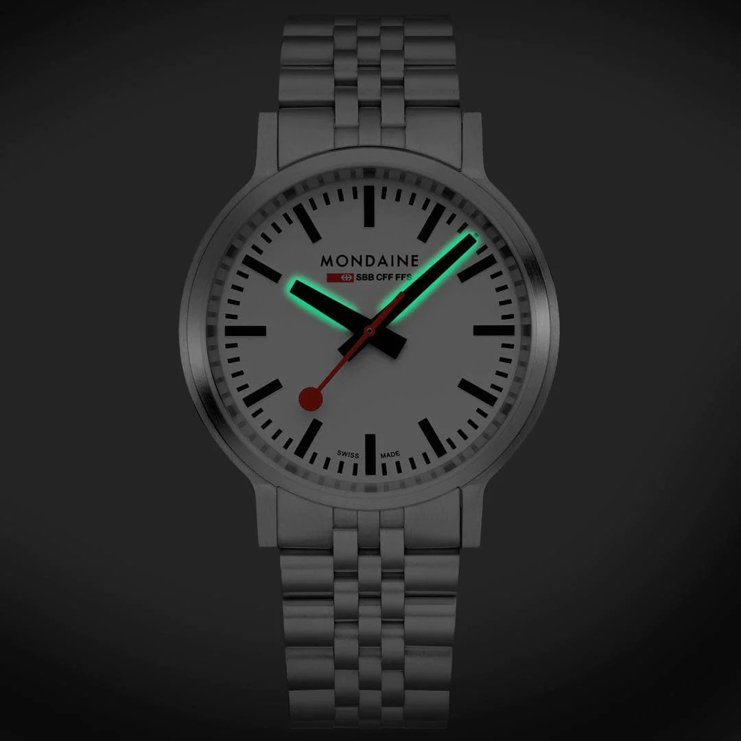 Mondaine SBB Stop2Go BackLight White Watch MST.4101B.SJ.2SE Image 3