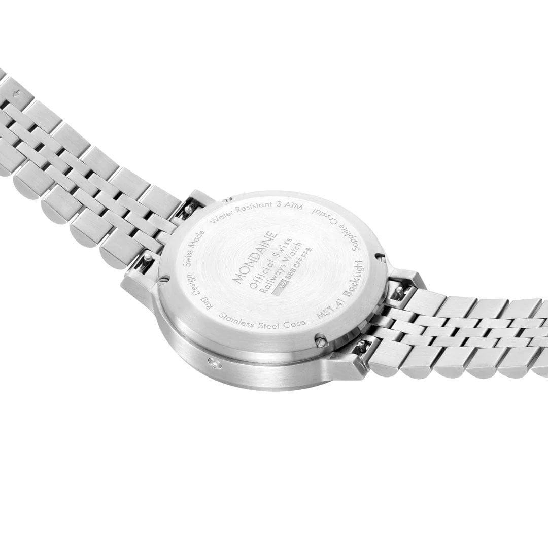 Mondaine SBB Stop2Go BackLight White Watch MST.4101B.SJ.2SE Image 6