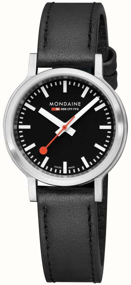 Mondaine SBB Stop2Go Black Grape Leather Watch MST.34020.LBV.SET Image 1