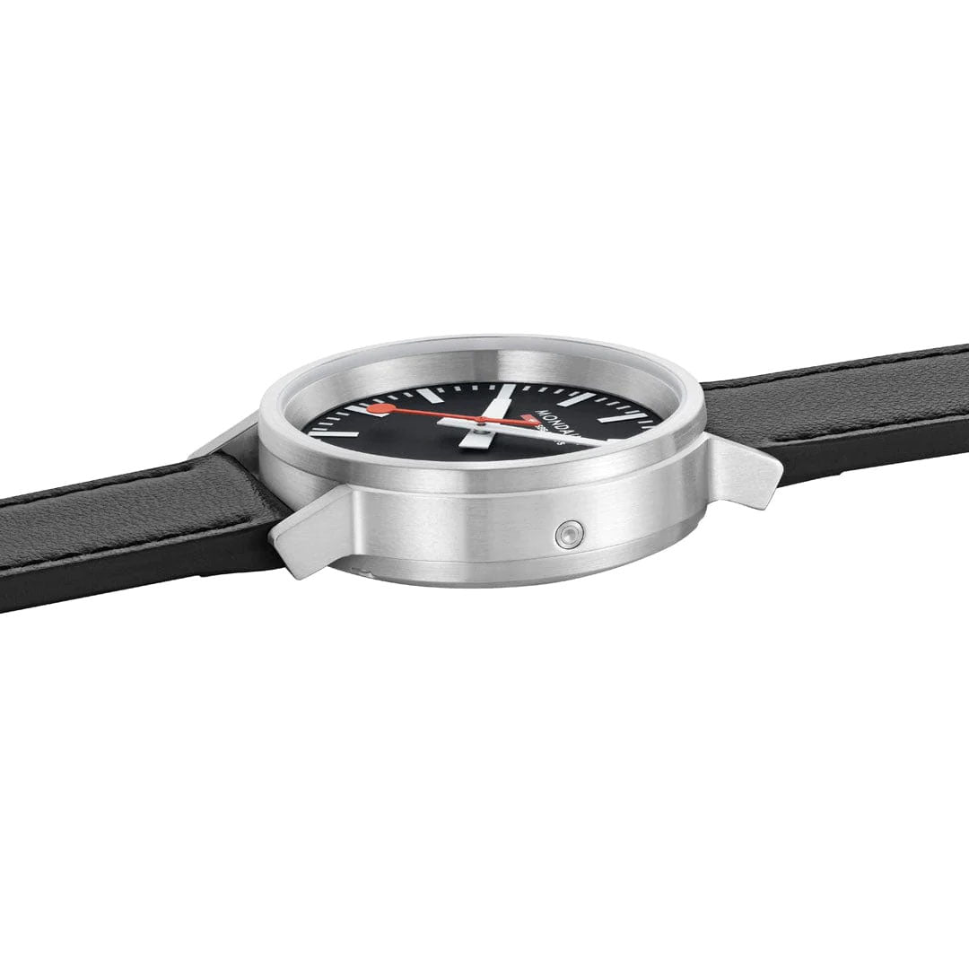 Mondaine SBB Stop2Go Black Grape Leather Watch MST.41020.LBV.2SE Image 8