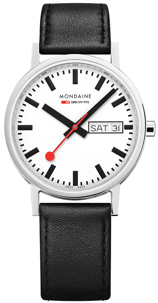 Mondaine Watch Classic SBB Day Date D A660.30360.16SBG Image 3