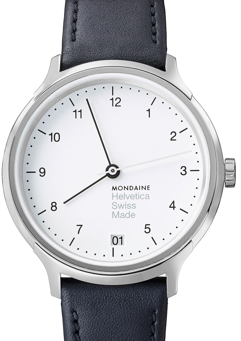 Mondaine Watch Helvetica No1 Regular 33 D MH1.R1210.LB Image 2