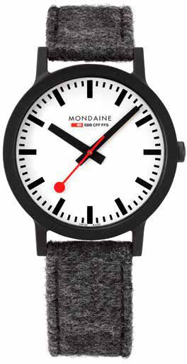 Mondaine Watch SBB Essence Black MS1.41110.LH Image 1