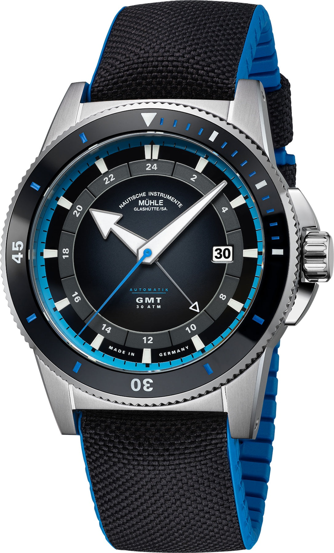 Muhle Glashutte Sportivo Travel GMT Watch M1-52-13-LK Image 1