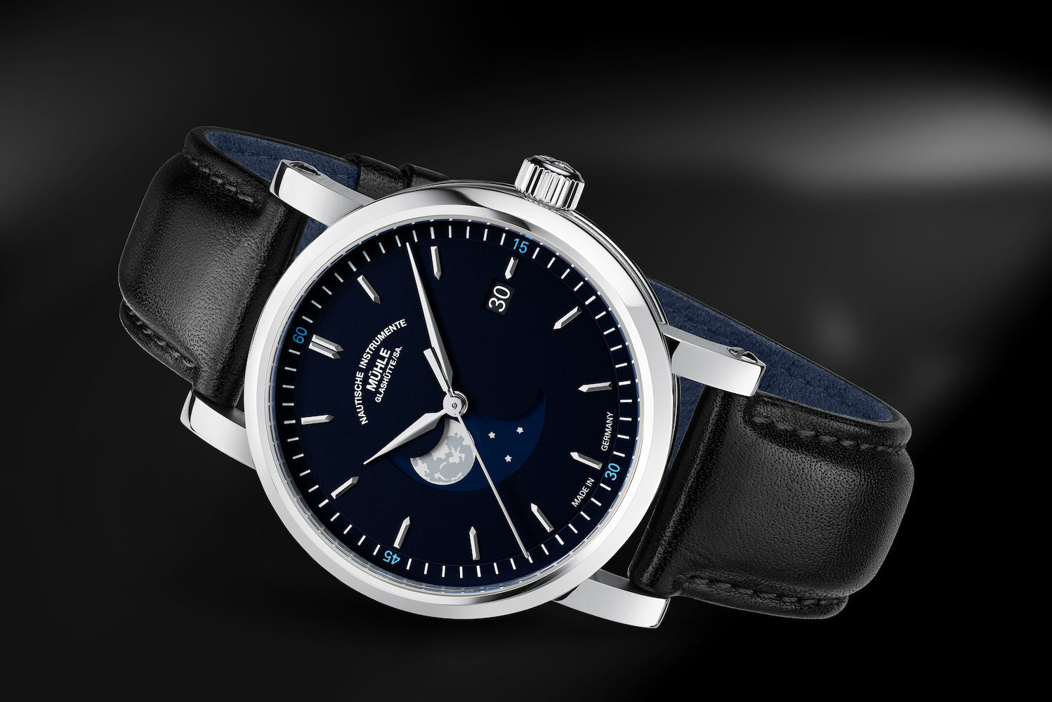 Muhle Glashutte Teutonia IV BlueMoon Watch M1-44-62-LB Image 2
