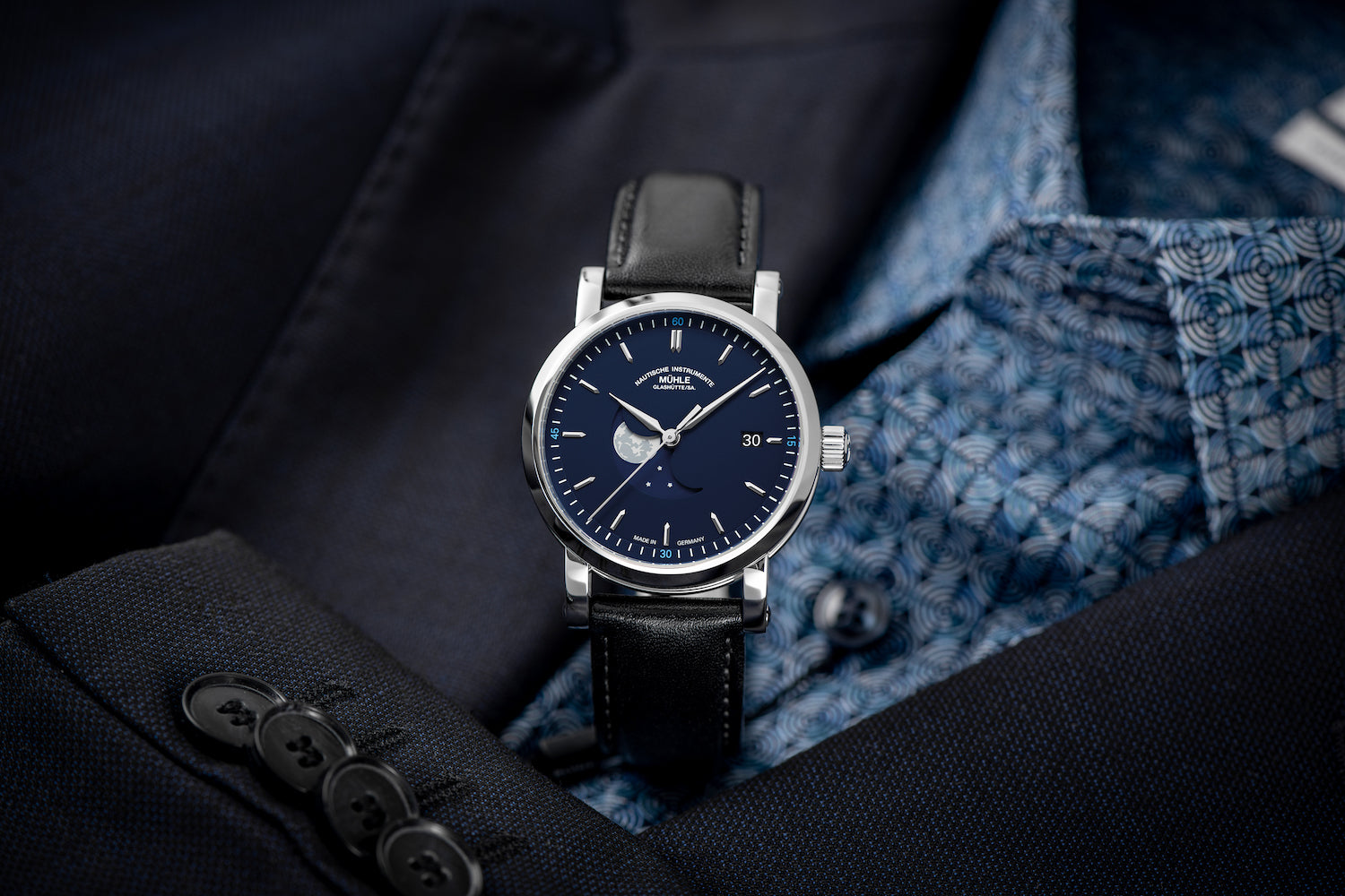 Muhle Glashutte Teutonia IV BlueMoon Watch M1-44-62-LB Image 3