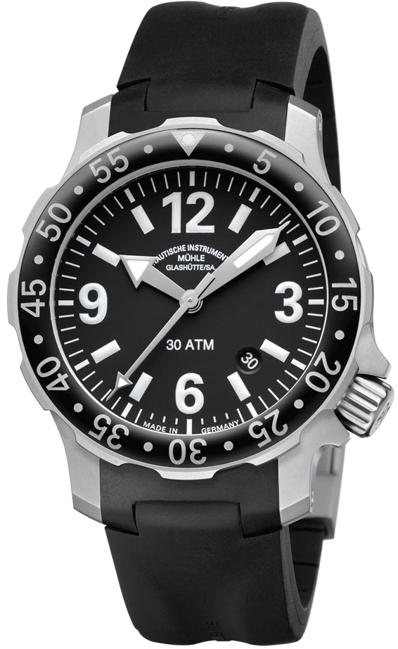 Muhle Glashutte Watch Marinus SS Black Bezel M1-28-43-KB Image 1