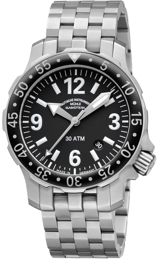 Muhle Glashutte Watch Marinus SS Black Bezel M1-28-43-MB Image 1