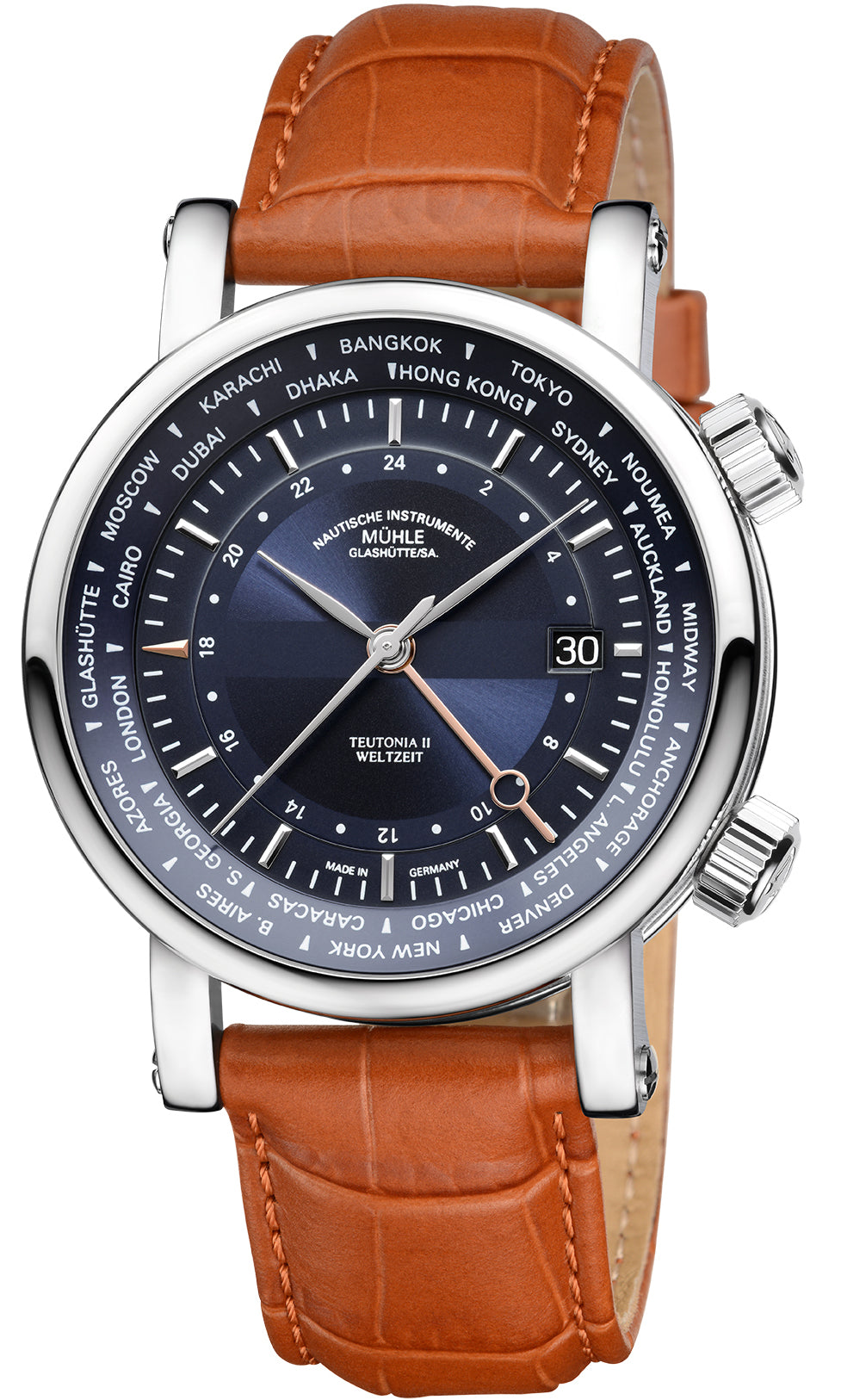 Muhle Glashutte Watch Teutonia II GMT M1-33-82-LB Image 1