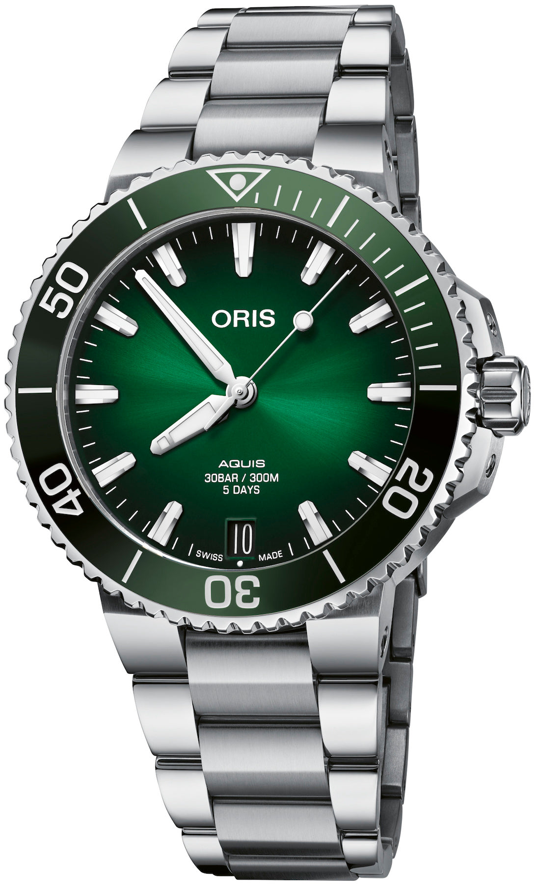 Oris Aquis Date Calibre 400 Green Bracelet 01 400 7769 4157-07 8 22 09PEB Image 1