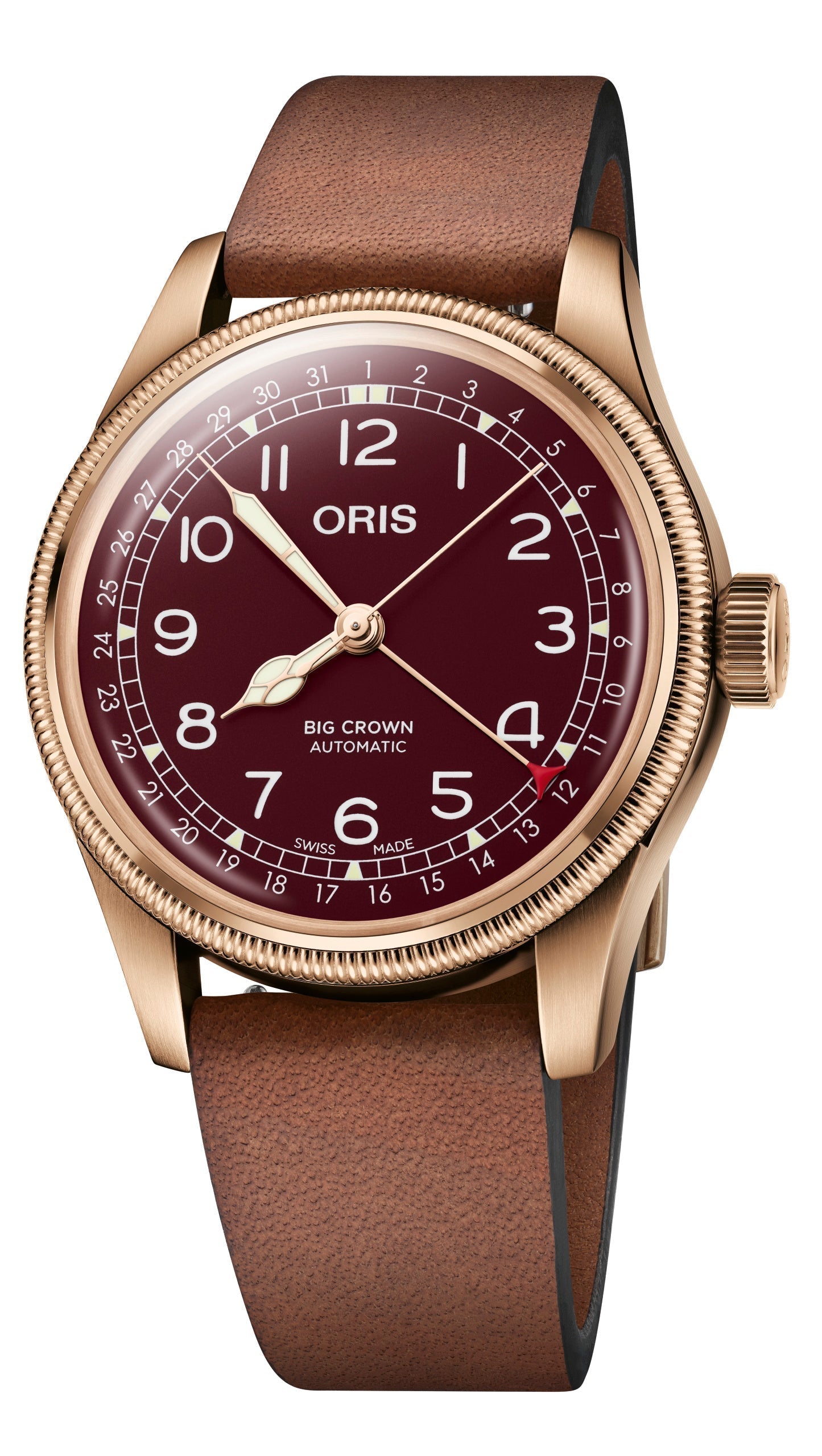 Oris Big Crown Pointer Date Bronze Leather Red 01 754 7741 3168-07 5 20 58BR Image 1
