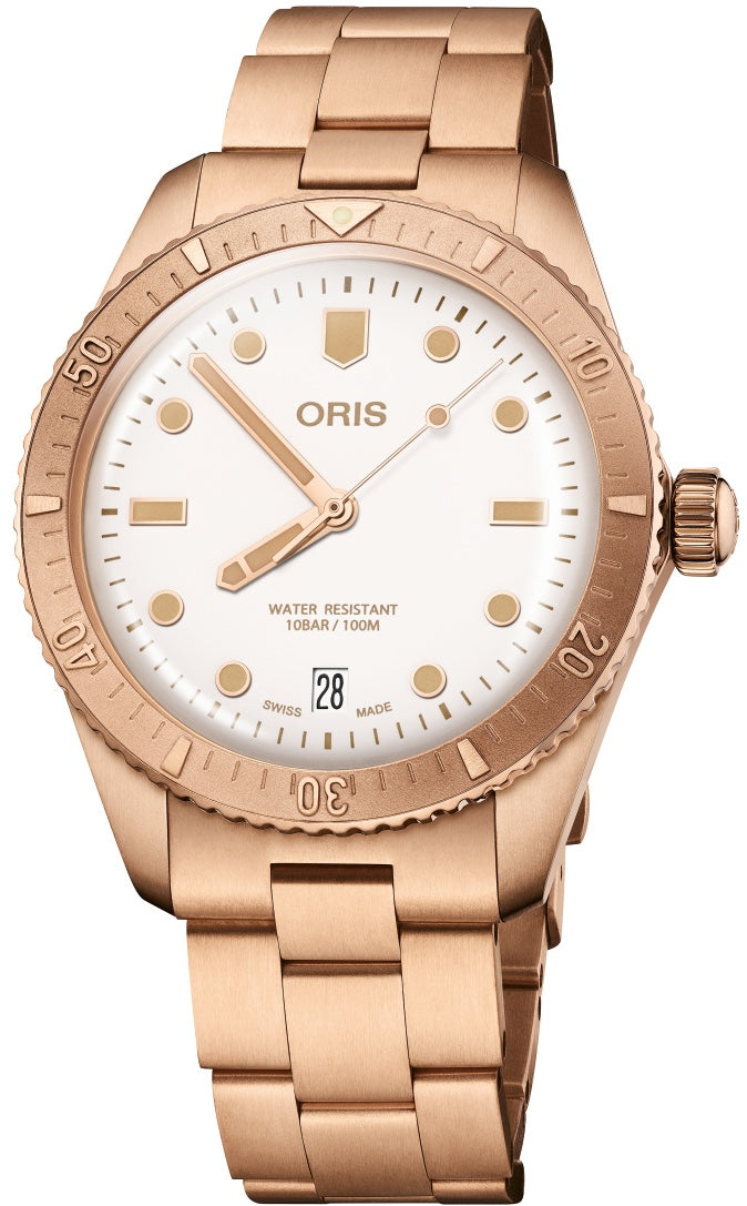 Oris Divers Sixty Five Bronze Cotton Candy White 01 733 7771 3151-07 8 19 15 Image 1