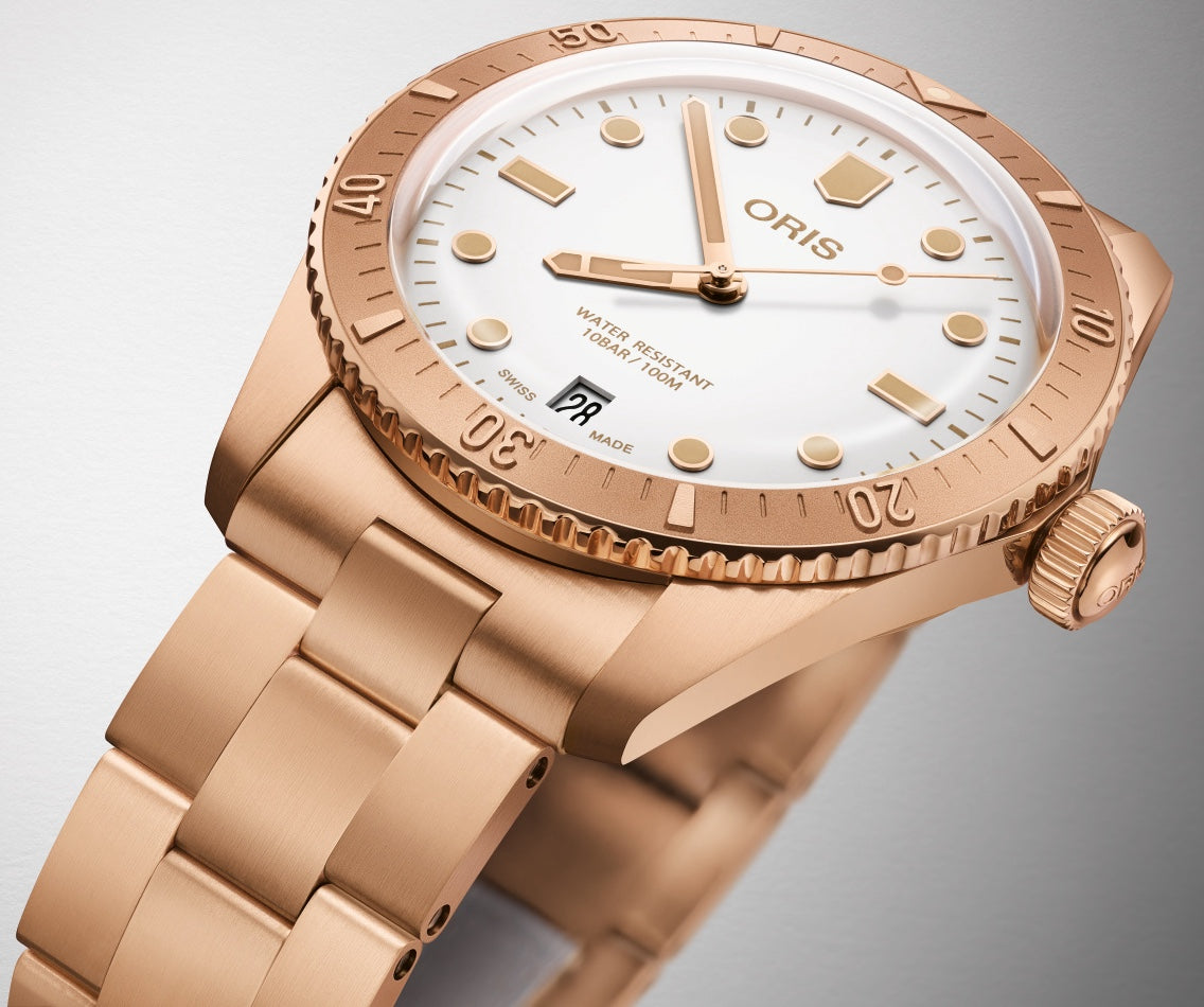 Oris Divers Sixty Five Bronze Cotton Candy White 01 733 7771 3151-07 8 19 15 Image 2