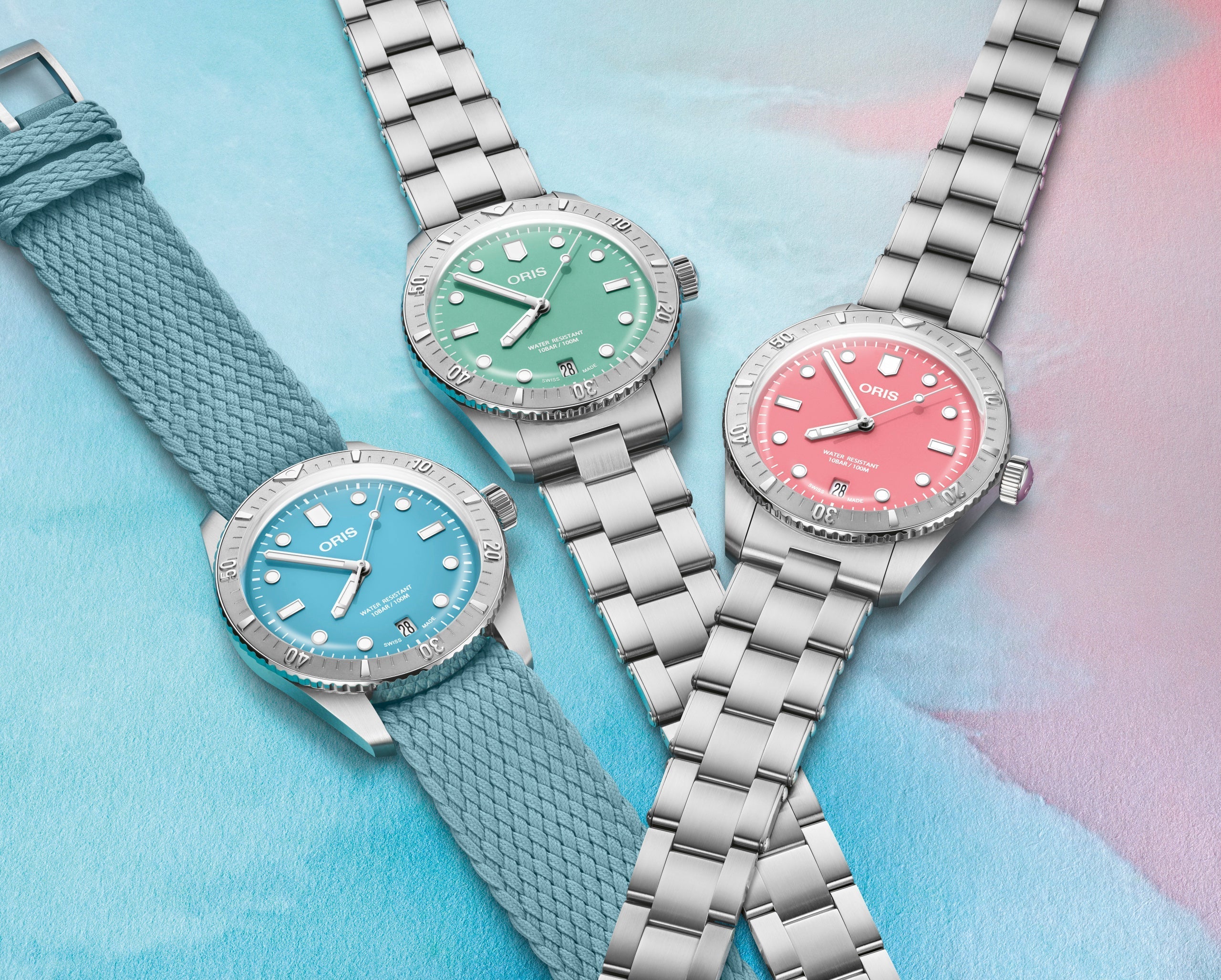 Oris Divers Sixty Five Cotton Candy Bracelet 01 733 7771 4058-07 8 19 18 Image 3