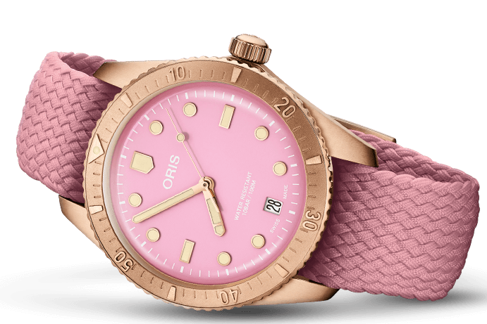 Oris Divers Sixty Five Cotton Candy Bronze Lipstick Pink 01 733 7771 3158-07 3 19 04BR Image 2