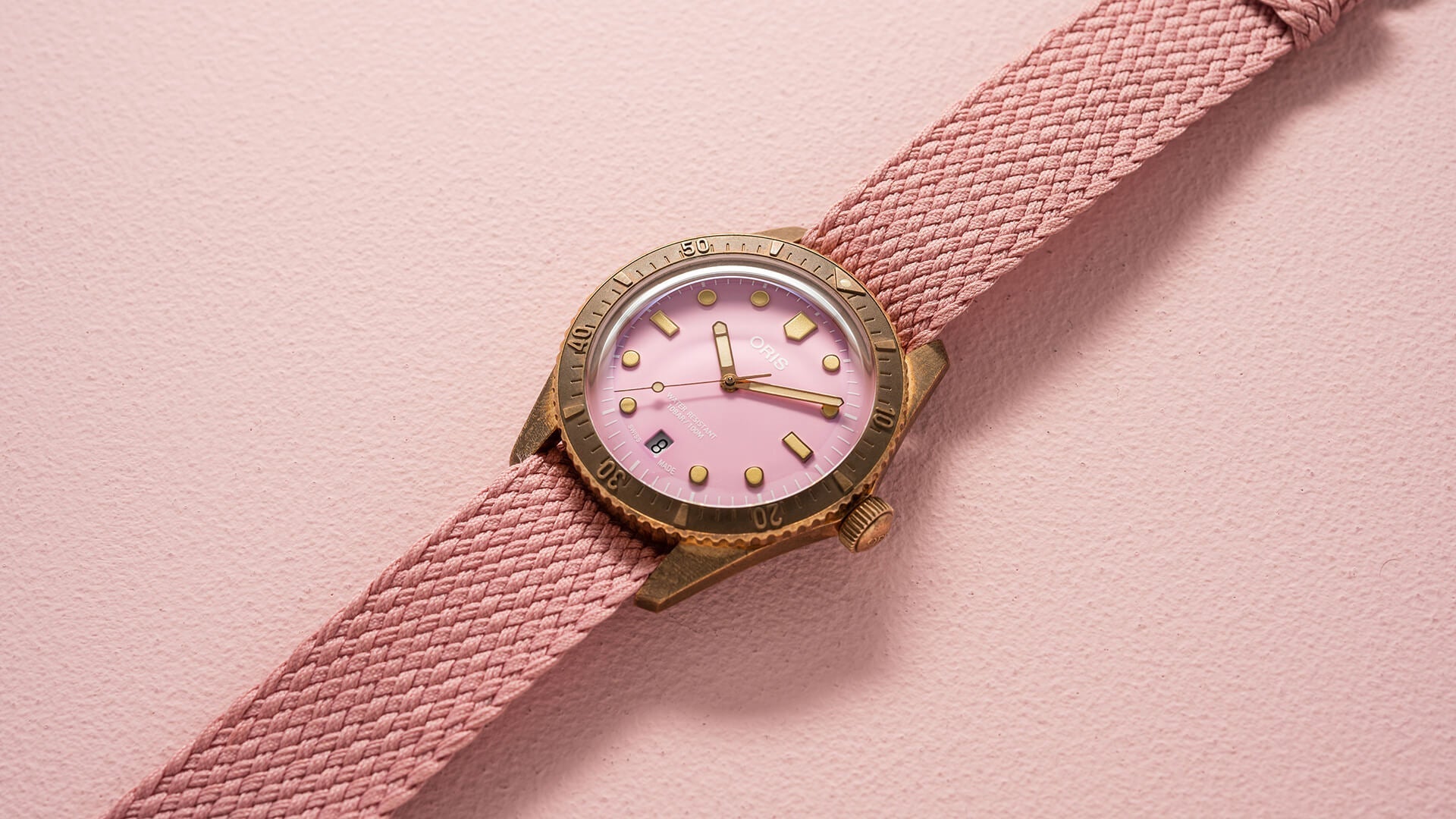 Oris Divers Sixty Five Cotton Candy Bronze Lipstick Pink 01 733 7771 3158-07 3 19 04BR Image 5