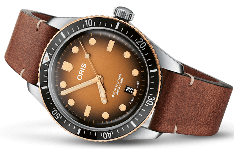 Oris Divers Sixty Five Leather Watch 01 733 7707 4356-07 5 20 45 Image 2