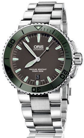 Oris Watch Aquis Date Dark Green Bracelet D 01 733 7653 4157-07 8 26 01PEB Image 1