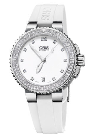 Oris Watch Aquis Date Diamonds Rubber 01 733 7652 4991-07 4 18 31 Image 1