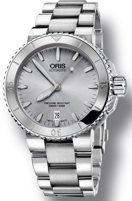 Oris Watch Aquis Date Light Grey Bracelet D 01 733 7676 4141-07 8 21 10P Image 1