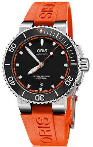 Oris Watch Aquis Date Rubber Orange 01 733 7653 4128-07 4 26 32EB Image 1