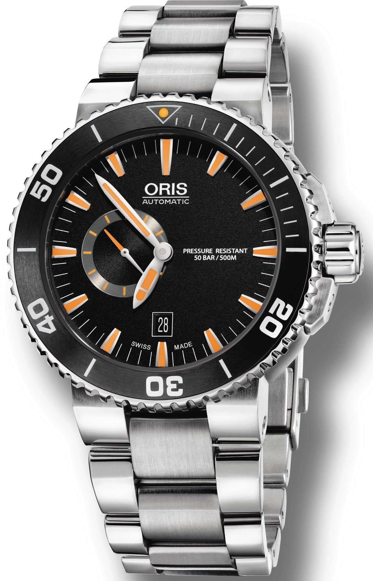 Oris Watch Aquis Date Small Second Black Bracelet 01 743 7673 4159-07 8 26 01PEB Image 1