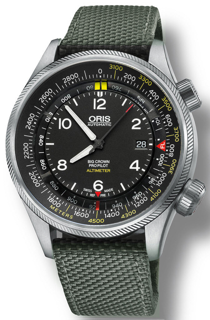 Oris Watch Big Crown ProPilot Altimeter Meters Textile Olive 01 733 7705 4164-Set 5 23 14FC Image 1