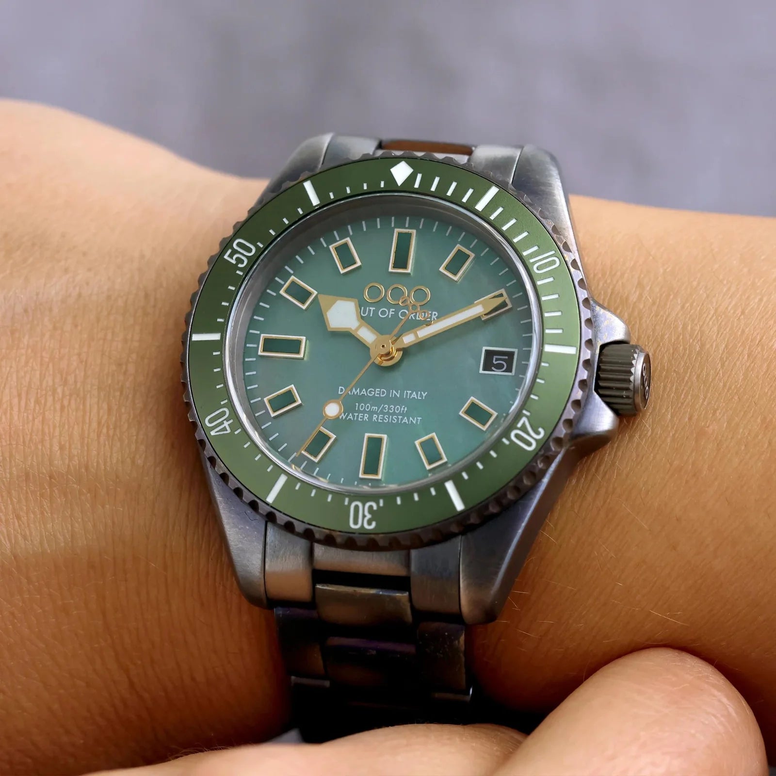 Out Of Order Green Mother Of Pearl Casanova Watch OOO.001-38.VE Image 4