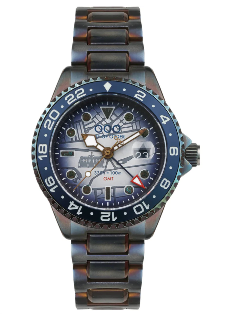 Out Of Order London GMT Ultra Distressed Steel Watch OOO.001-19.LO Image 1
