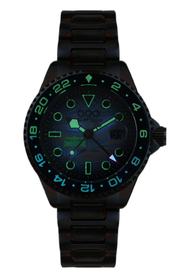 Out Of Order London GMT Ultra Distressed Steel Watch OOO.001-19.LO Image 4